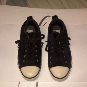 Black Suede Size 5 UGG sneakers partly lined with shearling